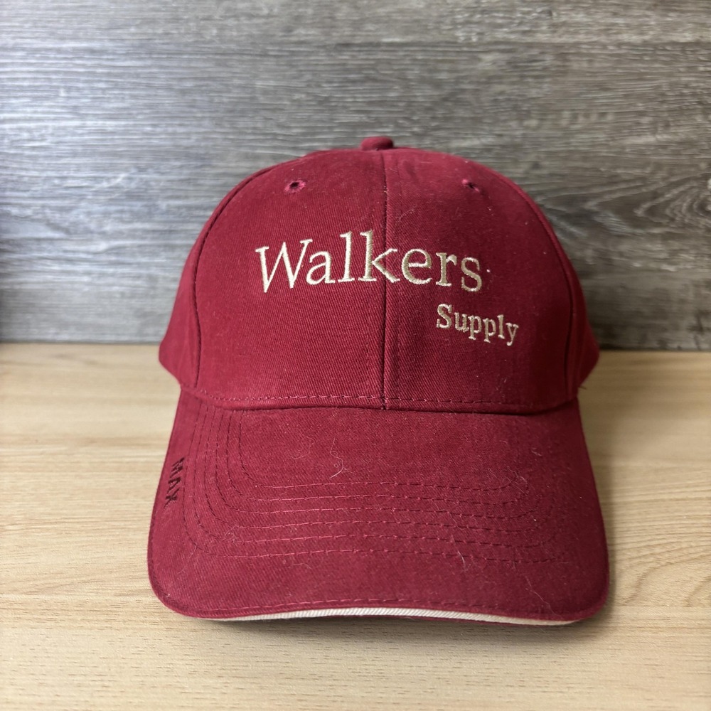 Walkers Supply Hat Cap Strap Back Embroidered Advertising Mens MAX Promo Golf